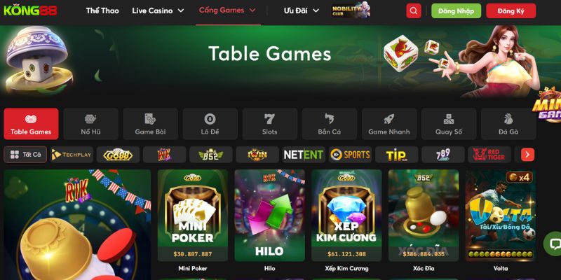 Kong88 là một trong những nền tảng cá cược uy tín hàng đầu