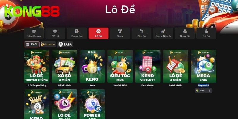 Mega 6/45 Kong88 - Công thức để thực hiện giấc mơ làm giàu 3 Khi chơi game nên ưu tiên hình thức chơi Bao để trúng thưởng lớn